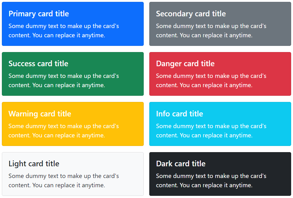 Bootstrap Card Styles