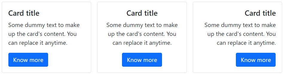 Bootstrap Card Text Alignment