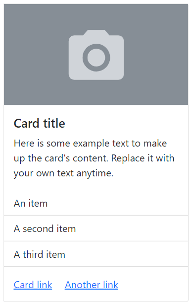 Bootstrap Card with Multiple Content Types