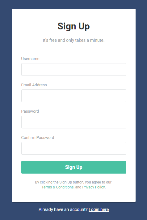 Cool Sign Up Form